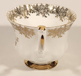 Vintage Royal Albert Bone China England Grandmother Ornate Gold Pattern Tea Cup & Saucer Set