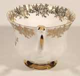 Vintage Royal Albert Bone China England Grandmother Ornate Gold Pattern Tea Cup & Saucer Set