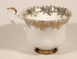 Vintage Royal Albert Bone China England Grandmother Ornate Gold Pattern Tea Cup & Saucer Set