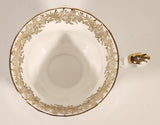 Vintage Royal Albert Bone China England Grandmother Ornate Gold Pattern Tea Cup & Saucer Set