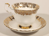 Vintage Royal Albert Bone China England Mother Ornate Gold Pattern Tea Cup & Saucer Set