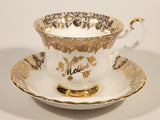 Vintage Royal Albert Bone China England Mother Ornate Gold Pattern Tea Cup & Saucer Set