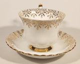 Vintage Royal Albert Bone China England Congratulations Ornate Gold Pattern Tea Cup & Saucer Set