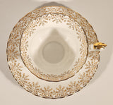 Vintage Royal Albert Bone China England Congratulations Ornate Gold Pattern Tea Cup & Saucer Set