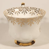 Vintage Royal Albert Bone China England Congratulations Ornate Gold Pattern Tea Cup & Saucer Set