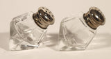 Vintage Silver Plated Zinc Salt and Pepper Shaker Set in Silver Plated Basket