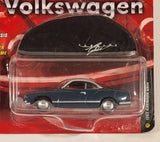 2005 RC2 Playing Mantis Johnny Lightning Volkswagen 1965 Karmann Ghia Dark Teal Blue Die Cast Toy Car Vehicle with Bonus Mini Car Cover New in Package