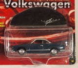2005 RC2 Playing Mantis Johnny Lightning Volkswagen 1965 Karmann Ghia Dark Teal Blue Die Cast Toy Car Vehicle with Bonus Mini Car Cover New in Package
