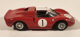 Best Model by Marco Grassini Italy Ferrari 330 P2 1965 Nürburgring Winner #1 Red 1/43 Scale Die Cast Toy Car Vehicle with Opening Doors Missing a Wheel in Display Case