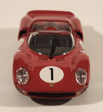 Best Model by Marco Grassini Italy Ferrari 330 P2 1965 Nürburgring Winner #1 Red 1/43 Scale Die Cast Toy Car Vehicle with Opening Doors Missing a Wheel in Display Case