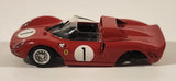 Best Model by Marco Grassini Italy Ferrari 330 P2 1965 Nürburgring Winner #1 Red 1/43 Scale Die Cast Toy Car Vehicle with Opening Doors Missing a Wheel in Display Case