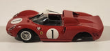 Best Model by Marco Grassini Italy Ferrari 330 P2 1965 Nürburgring Winner #1 Red 1/43 Scale Die Cast Toy Car Vehicle with Opening Doors Missing a Wheel in Display Case