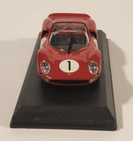 Best Model by Marco Grassini Italy Ferrari 330 P2 1965 Nürburgring Winner #1 Red 1/43 Scale Die Cast Toy Car Vehicle with Opening Doors Missing a Wheel in Display Case