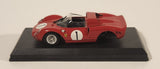 Best Model by Marco Grassini Italy Ferrari 330 P2 1965 Nürburgring Winner #1 Red 1/43 Scale Die Cast Toy Car Vehicle with Opening Doors Missing a Wheel in Display Case