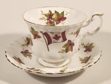 Vintage Royal Albert From Sea To Sea Fall Autumn Maple Leaf Pattern Tea Cup & Saucer Set