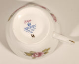 Vintage Duchess Bone China England Edithe Pink Flowers Tea Cup