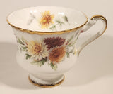 Vintage Paragon Fine Bone China Autumn Glory Yellow White Orange Pink Flowers Tea Cup & Saucer Set