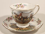 Vintage Royal Albert Bone China England Traditional British Songs Series Of Six John Peel Fox Hunt Horses and Dogs Tea Cup & Saucer Set