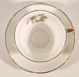 Vintage Regency Genuine Bone China England Apple Grapes and Berries Fruits Tea Cup & Saucer Set