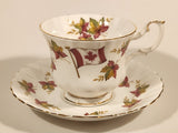 Vintage Royal Albert From Sea To Sea Fall Autumn Maple Leaf Pattern Tea Cup & Saucer Set