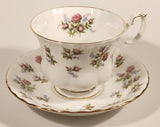 Vintage Royal Albert Fine Bone China England Winsome Pink Roses Tea Cup & Saucer Set