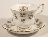 Vintage Royal Albert Fine Bone China England Winsome Pink Roses Tea Cup & Saucer Set