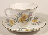 Vintage Royal Vale Yellow Flowers Tea Cup & Saucer Set