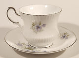 Vintage Rosina China Co Ltd. Queen's Fine Bone China Silver Wedding Tea Cup & Saucer Set
