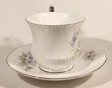 Vintage Rosina China Co Ltd. Queen's Fine Bone China Silver Wedding Tea Cup & Saucer Set