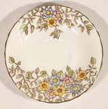 Vintage Delphine China Made in England Pink Yellow Blue Flowers Tea Cup & Saucer Set