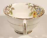 Vintage Delphine China Made in England Pink Yellow Blue Flowers Tea Cup & Saucer Set