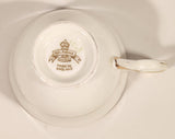 Vintage Delphine China Made in England Pink Yellow Blue Flowers Tea Cup & Saucer Set
