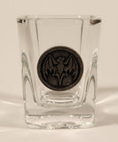Bacardi Pewter Bat Logo Square 2 1/2" Clear Shot Glass