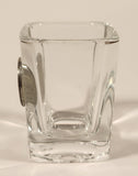 Bacardi Pewter Bat Logo Square 2 1/2" Clear Shot Glass