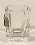 Bacardi Pewter Bat Logo Square 2 1/2" Clear Shot Glass