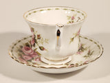 Vintage 1970s Royal Albert Flower of the Month Series June Roses Pink Rose Flowers Bone China Tea Cup & Saucer Set