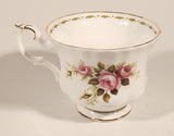 Vintage 1970s Royal Albert Flower of the Month Series June Roses Pink Rose Flowers Bone China Tea Cup & Saucer Set