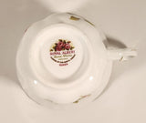 Vintage 1970s Royal Albert Flower of the Month Series June Roses Pink Rose Flowers Bone China Tea Cup & Saucer Set