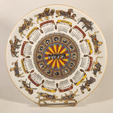Vintage 1972 Wedgwood & Barlaston of Etruria "Animal Carnival" Calendar Plate Second Series 10" Ceramic Collector Plate