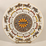 Vintage 1972 Wedgwood & Barlaston of Etruria "Animal Carnival" Calendar Plate Second Series 10" Ceramic Collector Plate