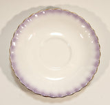 Vintage Royal Albert Bone China England "Rainbow" White with Purple and Gold Trim Tea Cup & Saucer Set