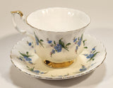 Vintage Royal Albert Blue Flowers Tea Cup & Saucer Set