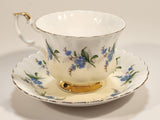 Vintage Royal Albert Blue Flowers Tea Cup & Saucer Set