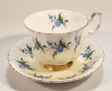 Vintage Royal Albert Blue Flowers Tea Cup & Saucer Set
