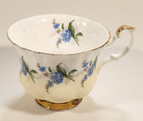Vintage Royal Albert Blue Flowers Tea Cup & Saucer Set