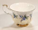 Vintage Royal Albert Blue Flowers Tea Cup & Saucer Set