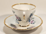 Vintage H M Royal Sutherland Bone China England Pink Roses Flowers Tea Cup & Saucer Set