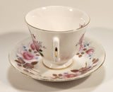 Vintage Queen Anne Pink Roses Flowers Tea Cup & Saucer Set