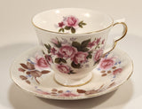 Vintage Queen Anne Pink Roses Flowers Tea Cup & Saucer Set