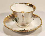 Vintage Royal Albert Bone China England Sweetheart Roses "Patricia" Red Rose Flowers Gold Trim Tea Cup & Saucer Set